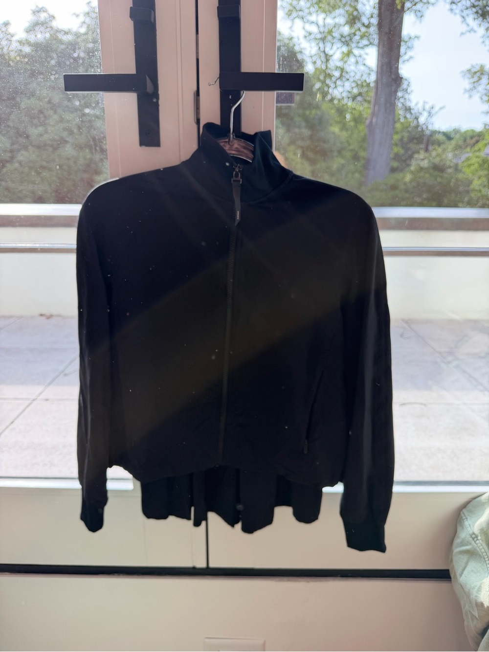 Athleta Black Full-Zip Bomber Jacket